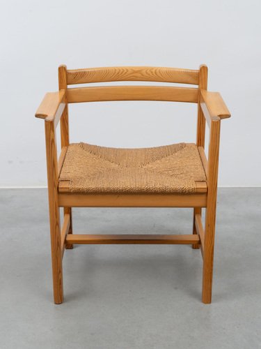 Pine Armchairs attributed to Børge Mogensen for Ab Karl Andersson & Söner Sweden, 1970s, Set of 4