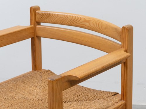 Pine Armchairs attributed to Børge Mogensen for Ab Karl Andersson & Söner Sweden, 1970s, Set of 4