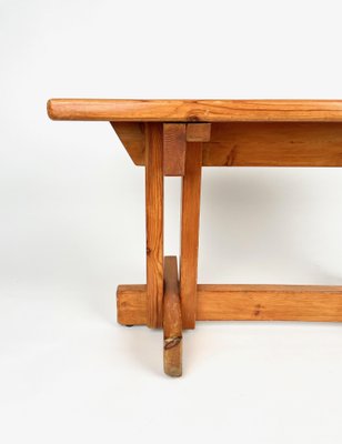 Pine Bench or Side Table in the Style of Charlotte Perriand, France, 1970s-LYQ-1231706