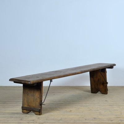 Pine Bench with Folding Legs, 1900s-IW-1737288