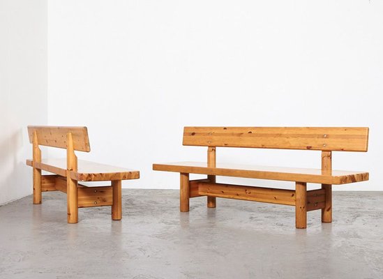 Pine Benches by Knud Friis & Elmar Moltke Nielsen for Friis & Moltke, 1960s, Set of 2-BPT-807250