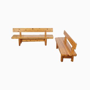 Pine Benches by Knud Friis & Elmar Moltke Nielsen for Friis & Moltke, 1960s, Set of 2-BPT-807250