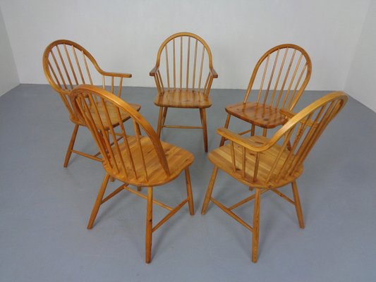 Pine Chairs by Erik Ole Jørgensen, Set of 5-RDW-1770637