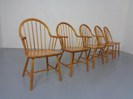 Pine Chairs by Erik Ole Jørgensen, Set of 5-RDW-1770637