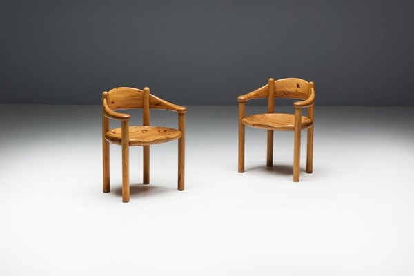 Pine Dining Armchairs by Rainer Daumiller for Hirtshals Sawværk, Denmark, 1970s-GW-2032124