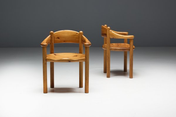 Pine Dining Armchairs by Rainer Daumiller for Hirtshals Sawværk, Denmark, 1970s-GW-2032124