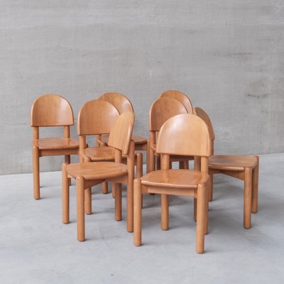 Pine Dining Chairs attributed to Rainer Daumiller, 1970s, Set of 8-JRP-1445196