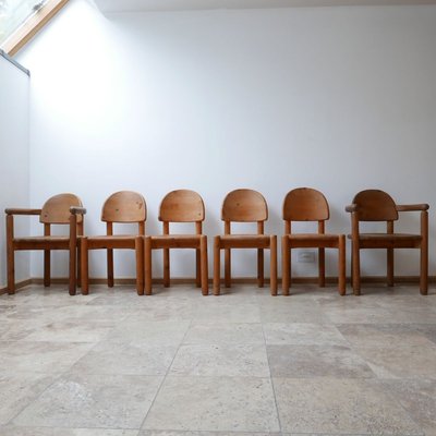 Pine Dining Chairs by Rainer Daumiller, 1970s, Set of 6-JRP-855959