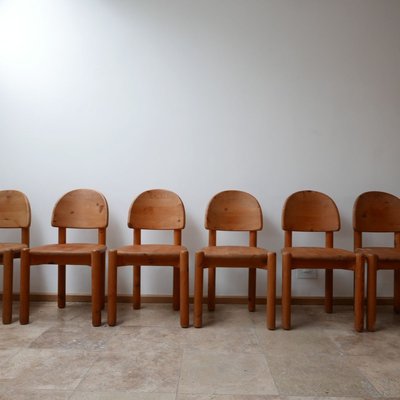 Pine Dining Chairs by Rainer Daumiller, 1970s, Set of 6-JRP-855959