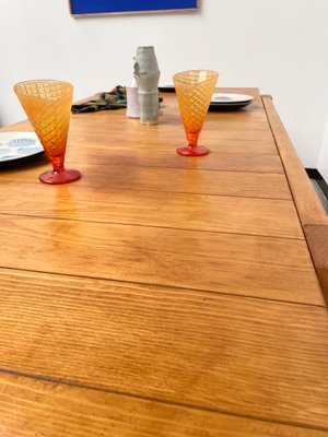 Pine Dining Table from Maison Regain, 1970s-LCU-2024741