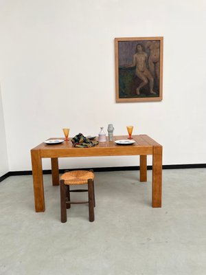 Pine Dining Table from Maison Regain, 1970s-LCU-2024741