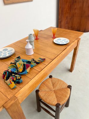 Pine Dining Table from Maison Regain, 1970s-LCU-2024741