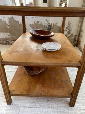 Pine & Oak Draper Console Table, 1950s-LCU-2024744