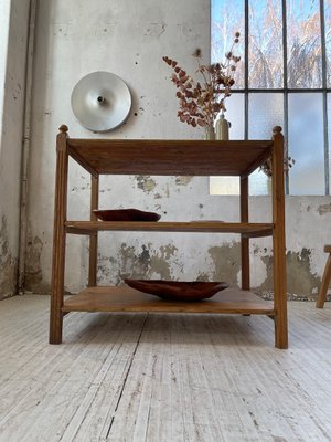 Pine & Oak Draper Console Table, 1950s-LCU-2024744