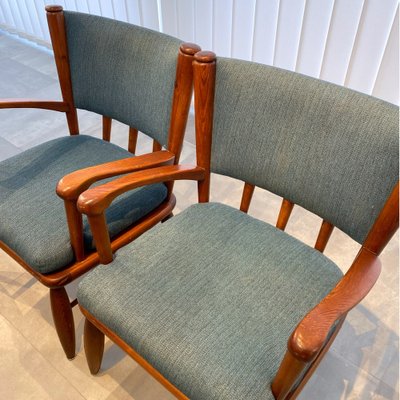 Pine Säter Armchairs by Gunnar Göperts, Sweden, 1940s, Set of 2-LIV-1794784