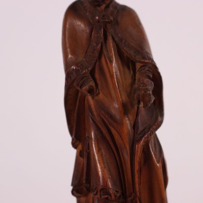 Pine Sculpted Santo Bishop and San Rocco, Set of 2-VMM-1293720