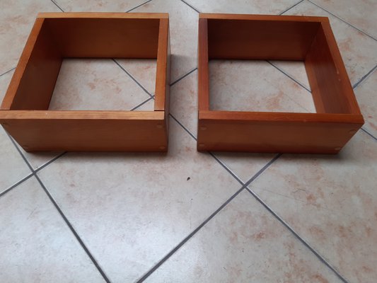 Pine Shelf Set, 1980s, Set of 2-WQQ-1354588