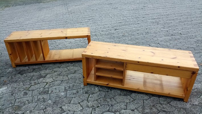 Pine Storage Benches by Aksel Kjersgaard, 1960s, Set of 2-GJF-1749955