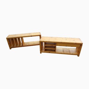 Pine Storage Benches by Aksel Kjersgaard, 1960s, Set of 2-GJF-1749955