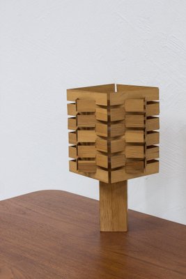 Pine Table Lamp in the style of Lindroos, 1960s-KO-1771493