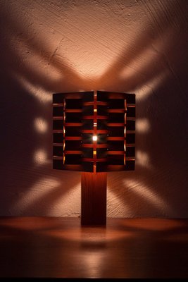 Pine Table Lamp in the style of Lindroos, 1960s-KO-1771493