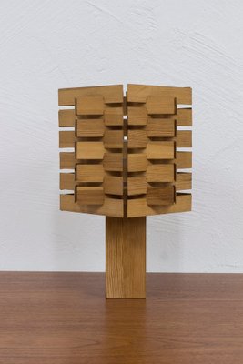 Pine Table Lamp in the style of Lindroos, 1960s-KO-1771493