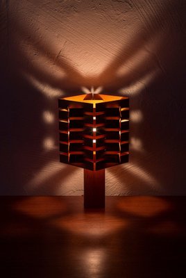 Pine Table Lamp in the style of Lindroos, 1960s-KO-1771493