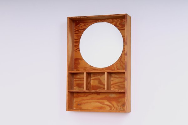 Pine Vanity Mirror Wall Console by Ate Van Apeldoorn for Houtwerk Hattem, 1960s-XT-1357494