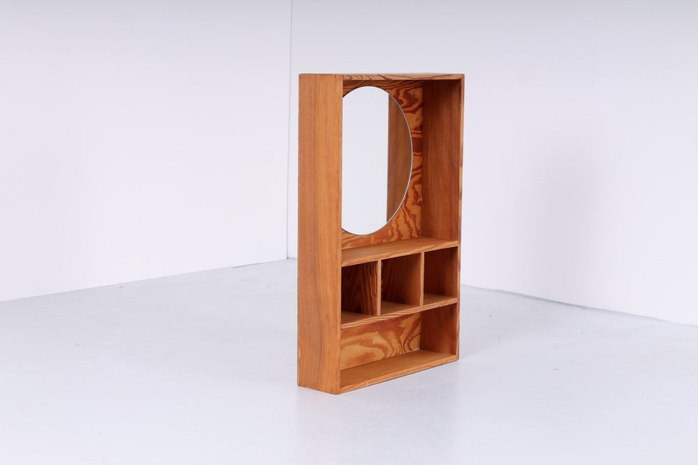 Pine Vanity Mirror Wall Console by Ate Van Apeldoorn for Houtwerk Hattem, 1960s