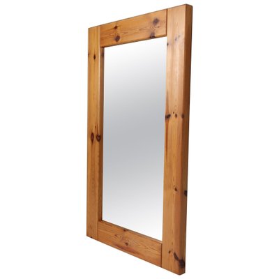 Pine Wall Mirror by Aksel Kjersgaard, Denmark, 1970s-HJB-1362385