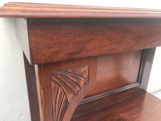 Pine & Walnut Console Table, 1940s-WQQ-1148366