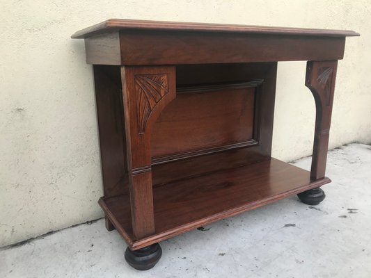 Pine & Walnut Console Table, 1940s-WQQ-1148366