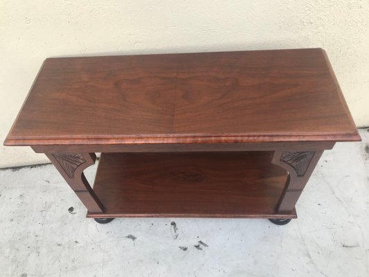 Pine & Walnut Console Table, 1940s-WQQ-1148366