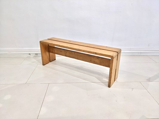 Pine Wood Bench by Charlotte Perriand for Les Arcs-DLN-1278000