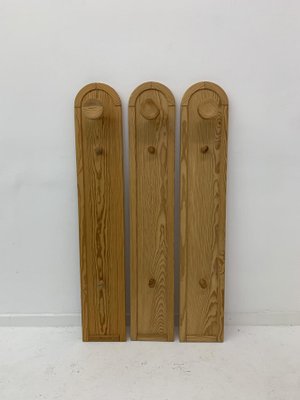 Pine Wood Coat Hangers, 1970s, Set of 3-BGP-1113631