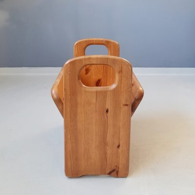 Pine Wood Magazine Holder, 1970s-SJU-1406329