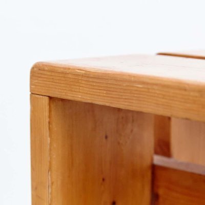 Pine Wood Stool by Charlotte Perriand for Les Arcs-WM-1287976