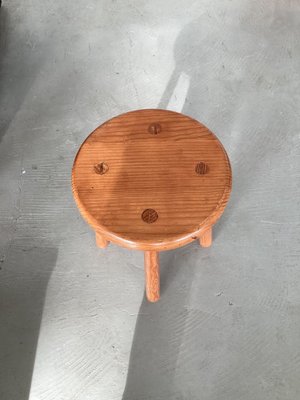 Pine Wooden Stool, 1960s-SU-1728807