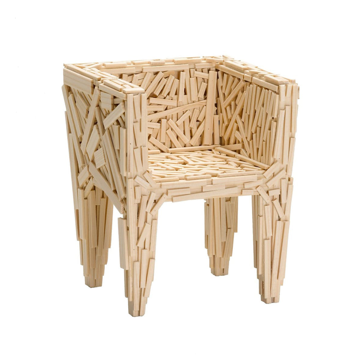 FAVELA - Wooden chair with armrests