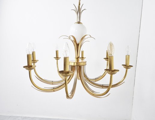 Pineapple Chandelier in Brass and Chrome, 1970s-IRH-1329681