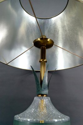 Pineapple Lamp in Crystal and Patinated Metal by Maison Charles for Baccarat, 1950-XNH-1807972