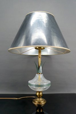 Pineapple Lamp in Crystal and Patinated Metal by Maison Charles for Baccarat, 1950-XNH-1807972