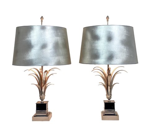 Pineapple Leaf Table Lamps from Boulanger, 1970s, Set of 2-WZZ-843504