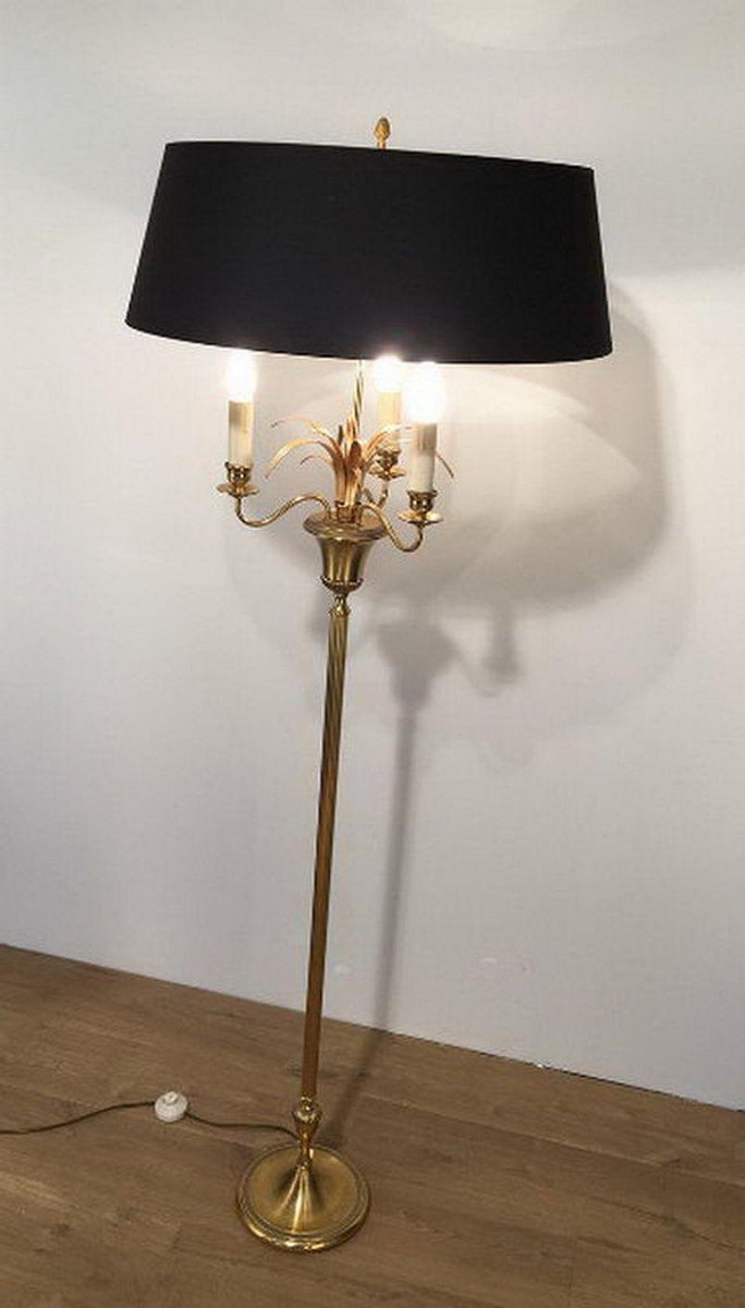 Pineapple Parquet Floor Lamp, 1960s