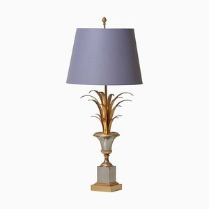 Pineapple Table Lamp in Brass and Chrome from Maison Jansen, 1970s-VLZ-631922