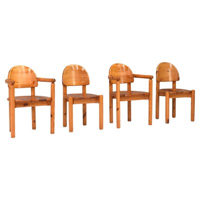 Pinewood Dining Chairs by Rainer Daumiller for Hirtshals, Denmark, 1970s, Set of 4-TE-1342476