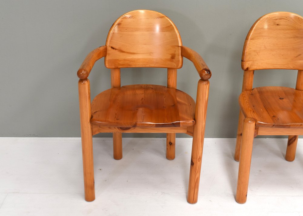 Pinewood Dining Chairs by Rainer Daumiller for Hirtshals, Denmark, 1970s, Set of 4