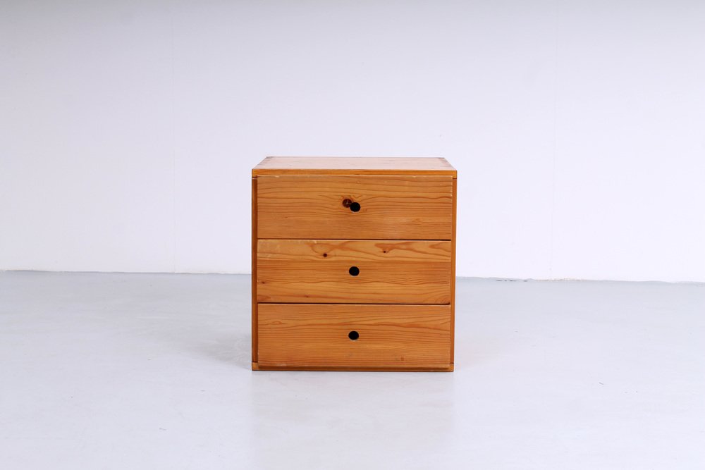 Pinewood Nightstand attributed to Ate Van Apeldoorn for Houtwerk Hattem, 1960s