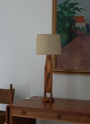 Pinewood Table Lamp, Scandinavia, 1970s-WRF-1323297