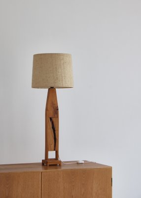 Pinewood Table Lamp, Scandinavia, 1970s-WRF-1323297